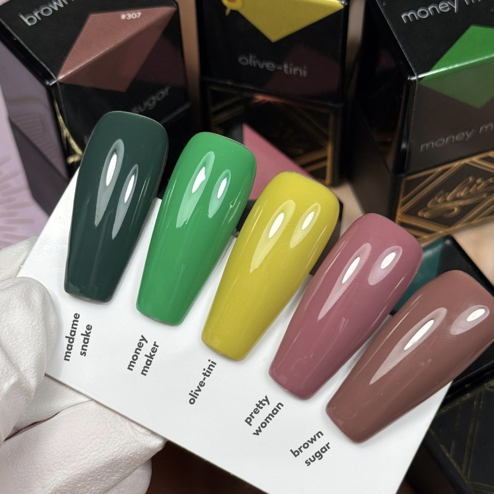 jesienne kolory lakierów hybrydwych zesawienie Eclair Nail